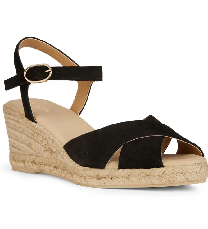 sandales et nu pieds - Confort - femme - Synthétique - Noir - Geox