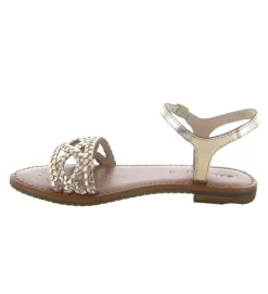 sandales et nu pieds - Confort - femme - Cuir - Or - Geox