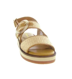 sandales et nu pieds - Confort - femme - Cuir - Beige - Schmoove