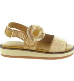 sandales et nu pieds - Confort - femme - Cuir - Beige - Schmoove