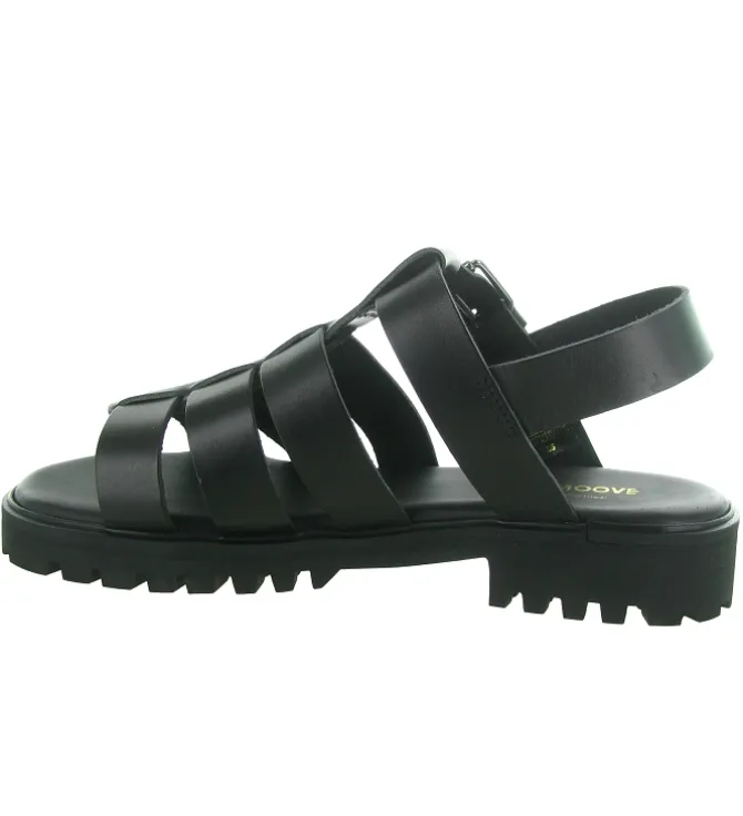 sandales et nu pieds - Confort - femme - Cuir - Noir - Schmoove
