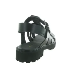 sandales et nu pieds - Confort - femme - Cuir - Noir - Schmoove