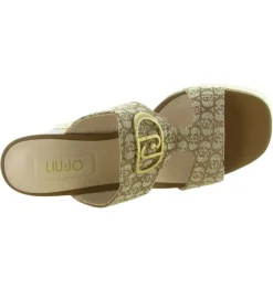 sandales et nu pieds - Confort - femme - Toile - Beige - Liu jo