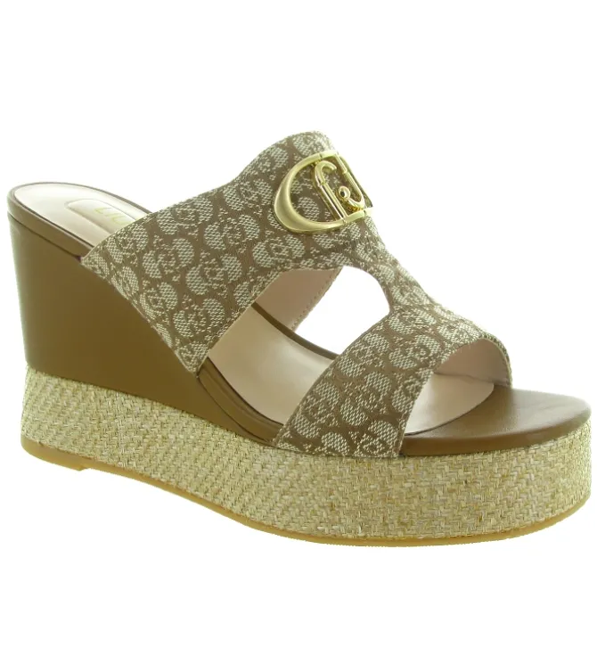 sandales et nu pieds - Confort - femme - Toile - Beige - Liu jo