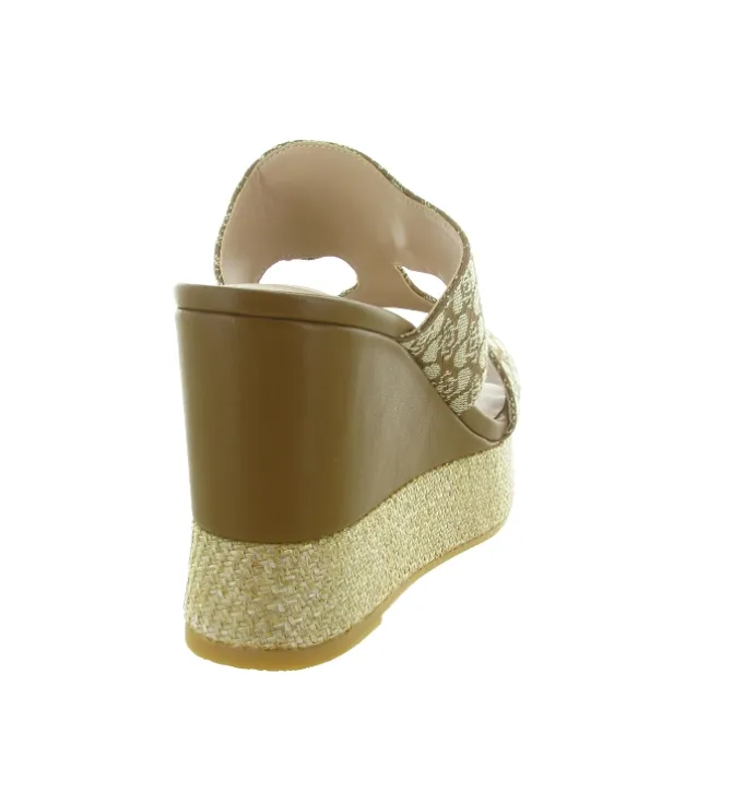 sandales et nu pieds - Confort - femme - Toile - Beige - Liu jo