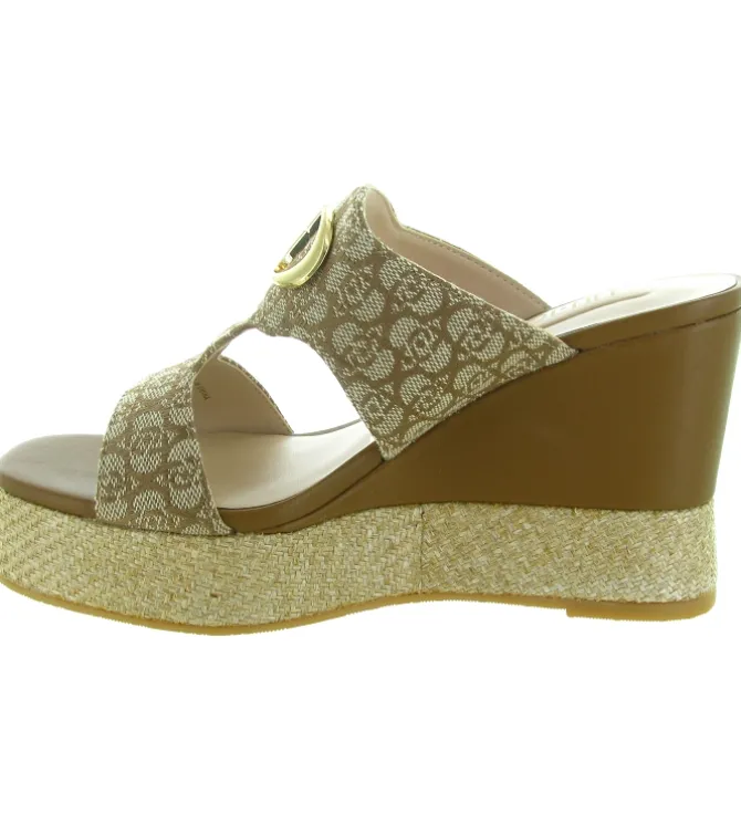 sandales et nu pieds - Confort - femme - Toile - Beige - Liu jo
