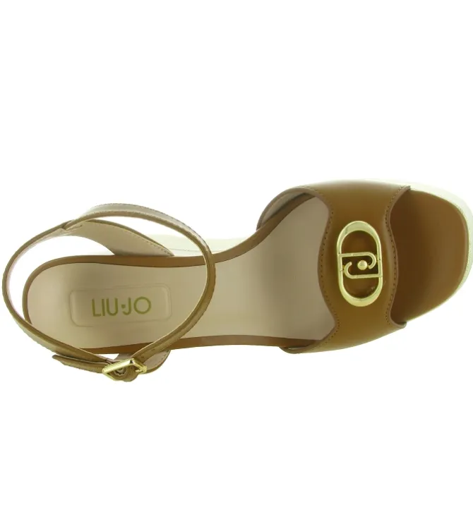sandales et nu pieds - Confort - femme - Cuir - Marron - Liu jo
