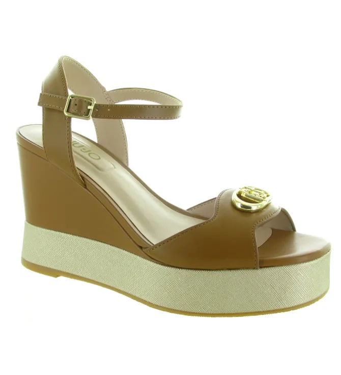 sandales et nu pieds - Confort - femme - Cuir - Marron - Liu jo