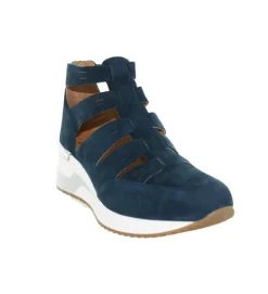sandales et nu pieds - Confort - femme - Cuir - Bleu - Mamzelle