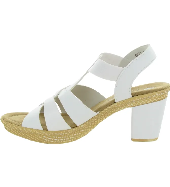 sandales et nu pieds - Confort - femme - Synthétique - Blanc - Rieker