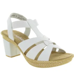 sandales et nu pieds - Confort - femme - Synthétique - Blanc - Rieker