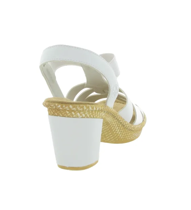 sandales et nu pieds - Confort - femme - Synthétique - Blanc - Rieker