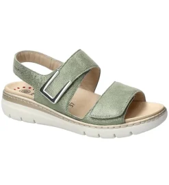 sandales et nu pieds - Confort - femme - Cuir - Vert - Mephisto