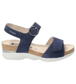 sandales et nu pieds - Confort - femme - Nubuck - Bleu - Mephisto