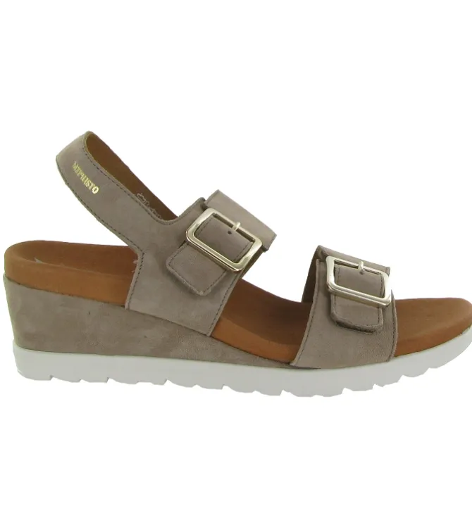 sandales et nu pieds - Confort - femme - Nubuck - Gris - Mephisto