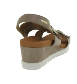 sandales et nu pieds - Confort - femme - Nubuck - Gris - Mephisto