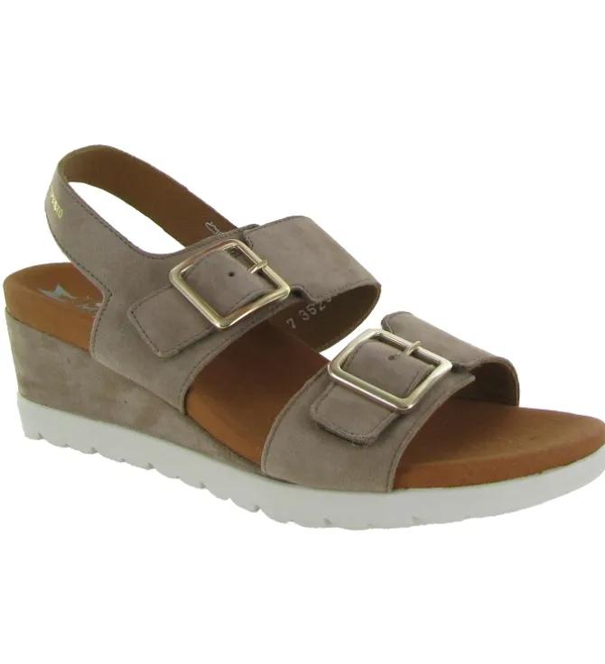 sandales et nu pieds - Confort - femme - Nubuck - Gris - Mephisto