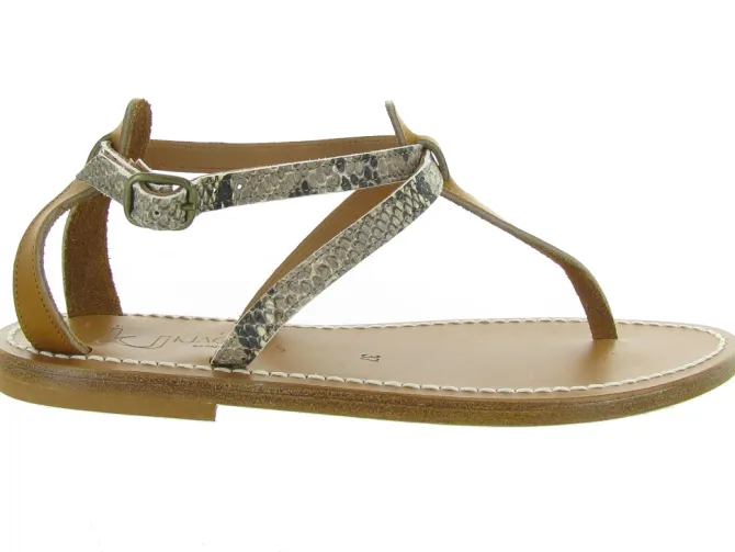 sandales et nu pieds - Confort - femme - Cuir - Marron - K.jacques