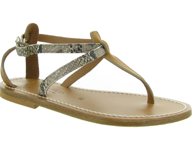 sandales et nu pieds - Confort - femme - Cuir - Marron - K.jacques