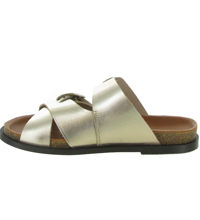 sandales et nu pieds - Confort - femme - Cuir - Gris - Maison toufet