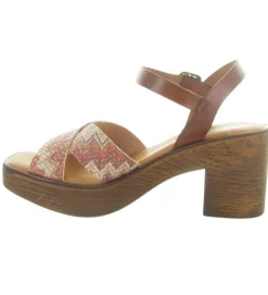 sandales et nu pieds - Confort - femme - Cuir - Orange - Lola canales
