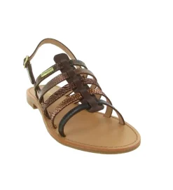 sandales et nu pieds - Confort - femme - Cuir - Marron - Les tropeziennes