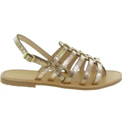 sandales et nu pieds - Confort - femme - Cuir - Or - Les tropeziennes