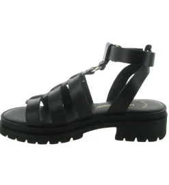 sandales et nu pieds - Confort - femme - Cuir - Noir - Les tropeziennes