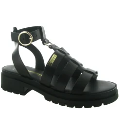 sandales et nu pieds - Confort - femme - Cuir - Noir - Les tropeziennes