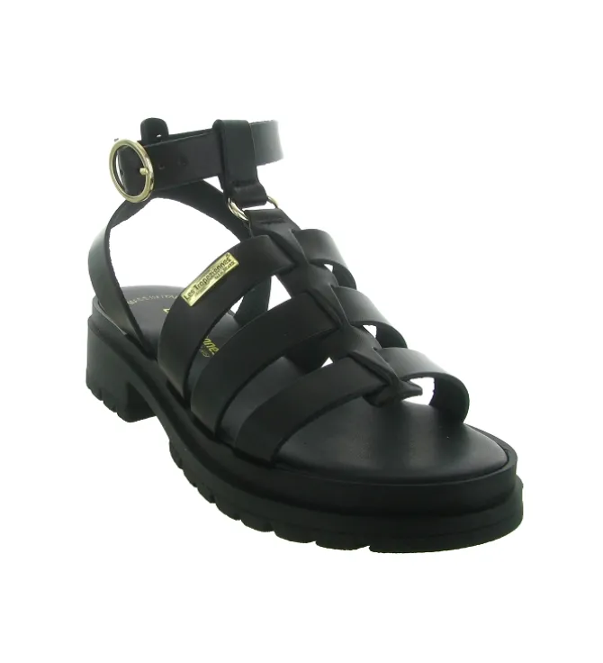 sandales et nu pieds - Confort - femme - Cuir - Noir - Les tropeziennes