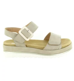 sandales et nu pieds - Confort - femme - Cuir - Crème - Remonte