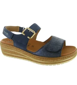 sandales et nu pieds - Confort - femme - Cuir - Bleu Marine - Mephisto