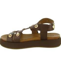 sandales et nu pieds - Confort - femme - Cuir - Marron - Inuovo