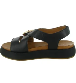 sandales et nu pieds - Confort - femme - Cuir - Noir - Inuovo
