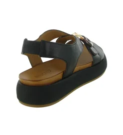 sandales et nu pieds - Confort - femme - Cuir - Noir - Inuovo