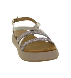 sandales et nu pieds - Confort - femme - Cuir - Argent - Inuovo