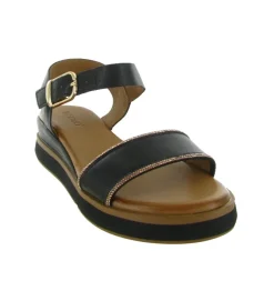 sandales et nu pieds - Confort - femme - Cuir - Noir - Inuovo