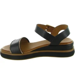 sandales et nu pieds - Confort - femme - Cuir - Noir - Inuovo