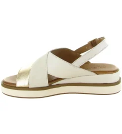 sandales et nu pieds - Confort - femme - Cuir - Crème - Inuovo
