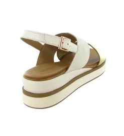 sandales et nu pieds - Confort - femme - Cuir - Crème - Inuovo