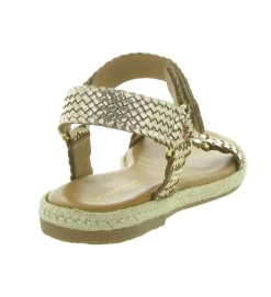 sandales et nu pieds - Corde - femme - Cuir - Or - Les tropeziennes