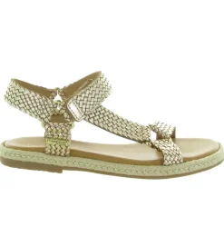 sandales et nu pieds - Corde - femme - Cuir - Or - Les tropeziennes