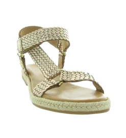 sandales et nu pieds - Corde - femme - Cuir - Or - Les tropeziennes