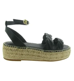sandales et nu pieds - Corde - femme - Cuir - Noir - Tommy hilfiger