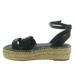 sandales et nu pieds - Corde - femme - Cuir - Noir - Tommy hilfiger