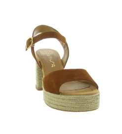 sandales et nu pieds - Corde - femme - Cuir - Marron - Unisa