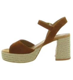 sandales et nu pieds - Corde - femme - Cuir - Marron - Unisa
