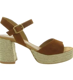 sandales et nu pieds - Corde - femme - Cuir - Marron - Unisa