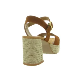 sandales et nu pieds - Corde - femme - Cuir - Marron - Unisa