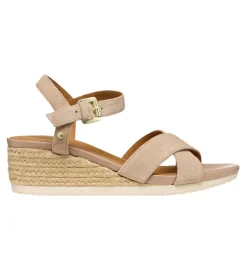 sandales et nu pieds - Corde - femme - Nubuck - Beige - Geox